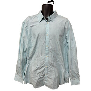 J. Maverick Mens Dress Shirt Size XXL 2XL Blue New NWT Long Sleeve Button Down